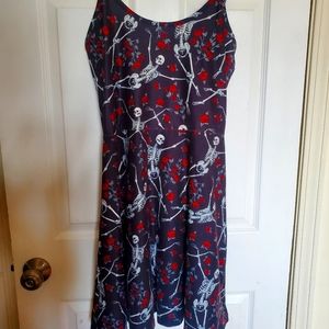 Too Fast Skeleton Rose Dress